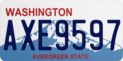 WA license plate AXE9597