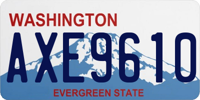 WA license plate AXE9610