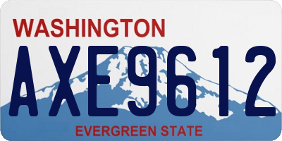 WA license plate AXE9612