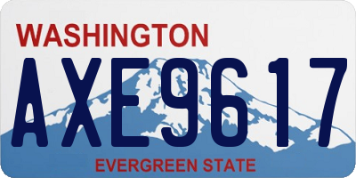 WA license plate AXE9617