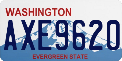 WA license plate AXE9620