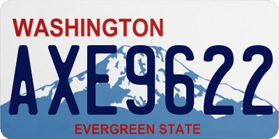 WA license plate AXE9622