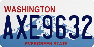 WA license plate AXE9632