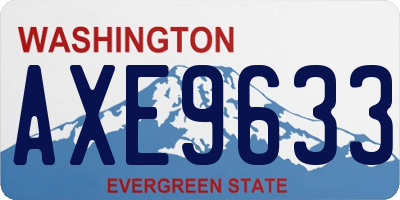 WA license plate AXE9633