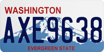 WA license plate AXE9638