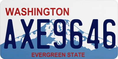 WA license plate AXE9646
