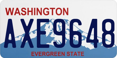 WA license plate AXE9648