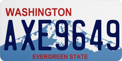 WA license plate AXE9649