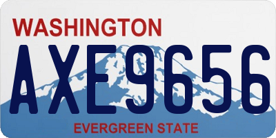 WA license plate AXE9656