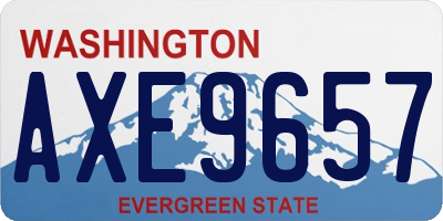 WA license plate AXE9657