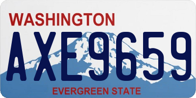 WA license plate AXE9659
