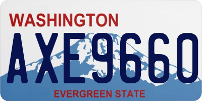 WA license plate AXE9660