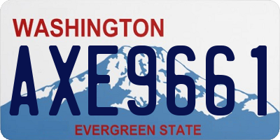 WA license plate AXE9661