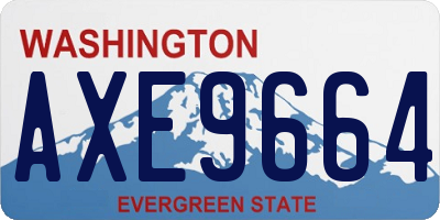 WA license plate AXE9664