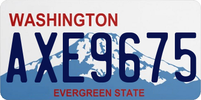 WA license plate AXE9675