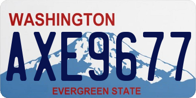WA license plate AXE9677
