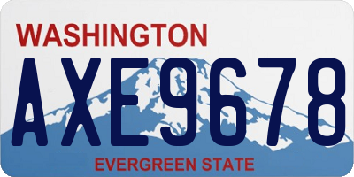 WA license plate AXE9678