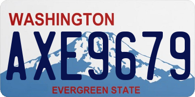 WA license plate AXE9679