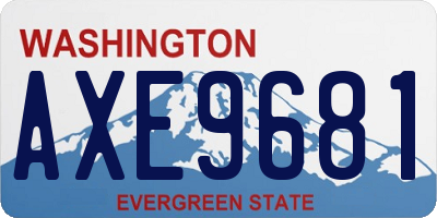 WA license plate AXE9681