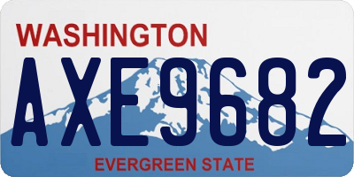 WA license plate AXE9682
