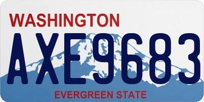 WA license plate AXE9683