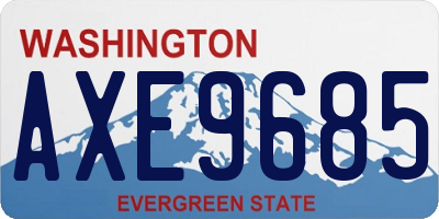 WA license plate AXE9685