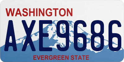 WA license plate AXE9686