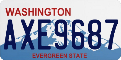 WA license plate AXE9687