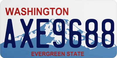 WA license plate AXE9688