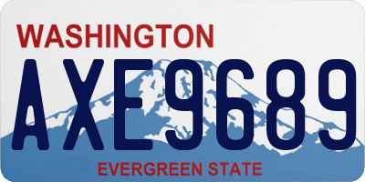 WA license plate AXE9689