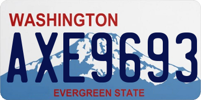 WA license plate AXE9693