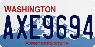 WA license plate AXE9694