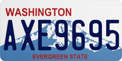 WA license plate AXE9695