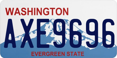 WA license plate AXE9696