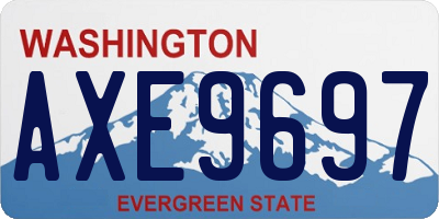 WA license plate AXE9697