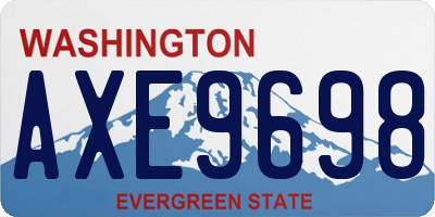 WA license plate AXE9698