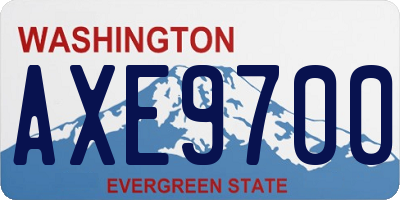WA license plate AXE9700