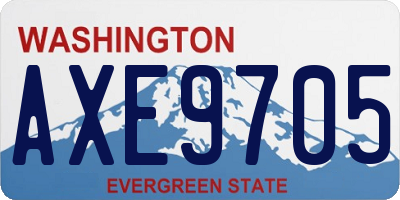 WA license plate AXE9705