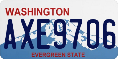 WA license plate AXE9706