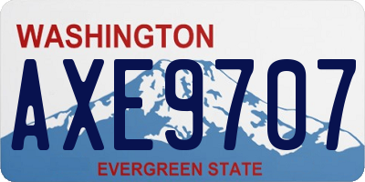 WA license plate AXE9707