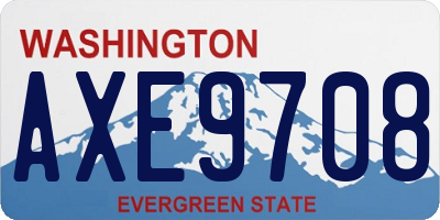 WA license plate AXE9708