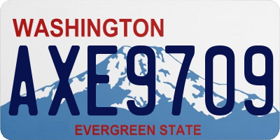 WA license plate AXE9709