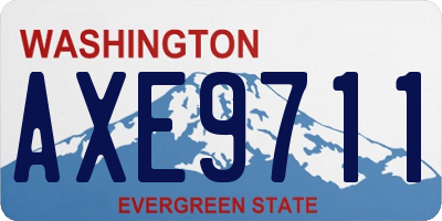 WA license plate AXE9711
