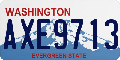 WA license plate AXE9713