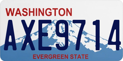 WA license plate AXE9714