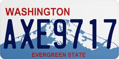 WA license plate AXE9717