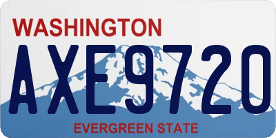 WA license plate AXE9720