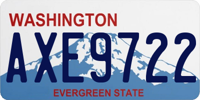 WA license plate AXE9722