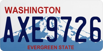 WA license plate AXE9726