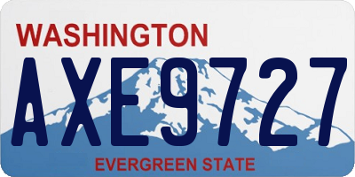 WA license plate AXE9727
